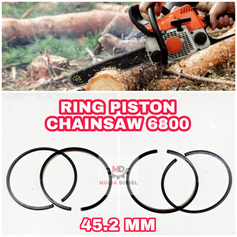 Jual Ring Reng Piston Chainsaw Mini Kecil 6800 7800 45.2MM | Shopee ...