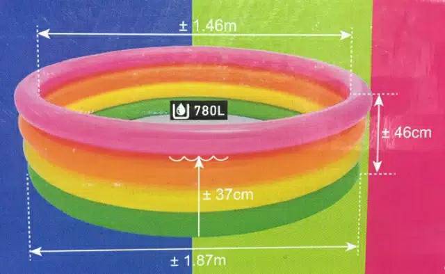 Jual KOLAM INTEX PELANGI 4Ring UK.168m x 46cm Four Ring Pool | Shopee ...