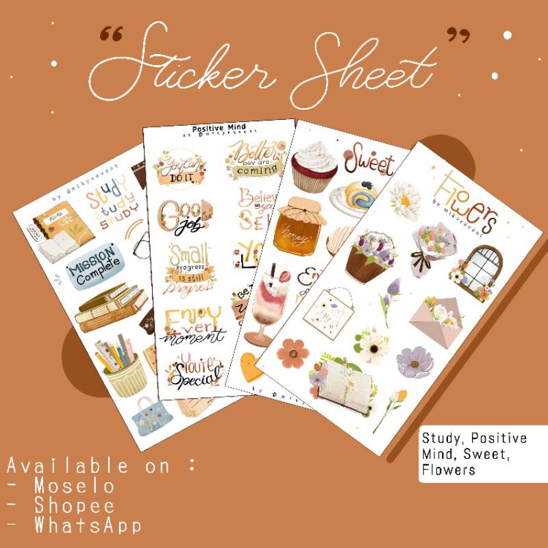 Jual Sticker Sheet (Decor, Journaling, Bujo) | Shopee Indonesia