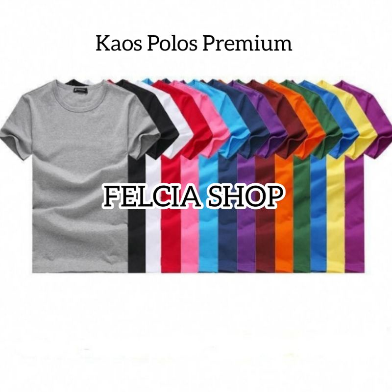 Jual Kaos Polos Unisex/Kaos Polos Premium/Kaos Pria | Shopee Indonesia