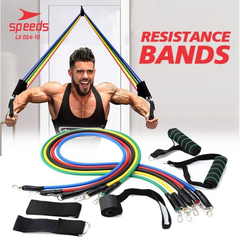 Jual Speeds 11 In 1 Set Tali Pembantu Fitness Gym Power Resistance Bands 024 10 Shopee Indonesia 1528