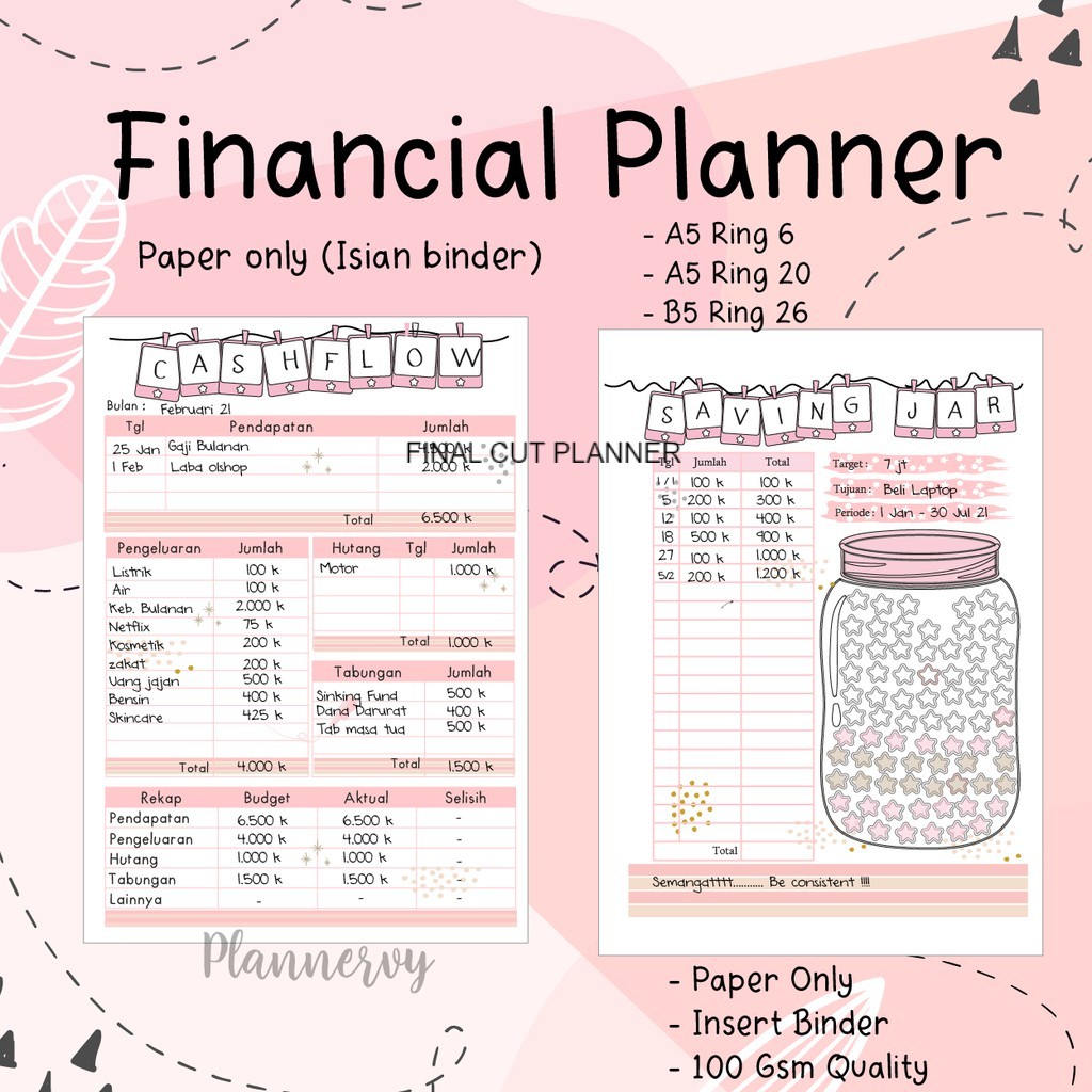 Jual UANG PLANNER FAMILY BUDGET PLANNER FINANCIAL PLANNER Isi Binder ...