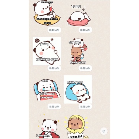 Jual STIKER PANDA KATA