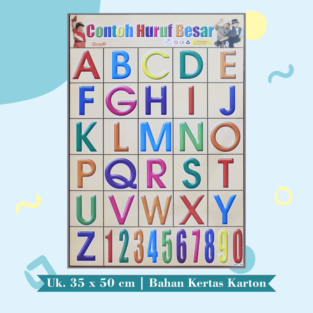 Jual Poster Anak Poster Edukasi Anak Lembaran Belajar Membaca Tulisan ...