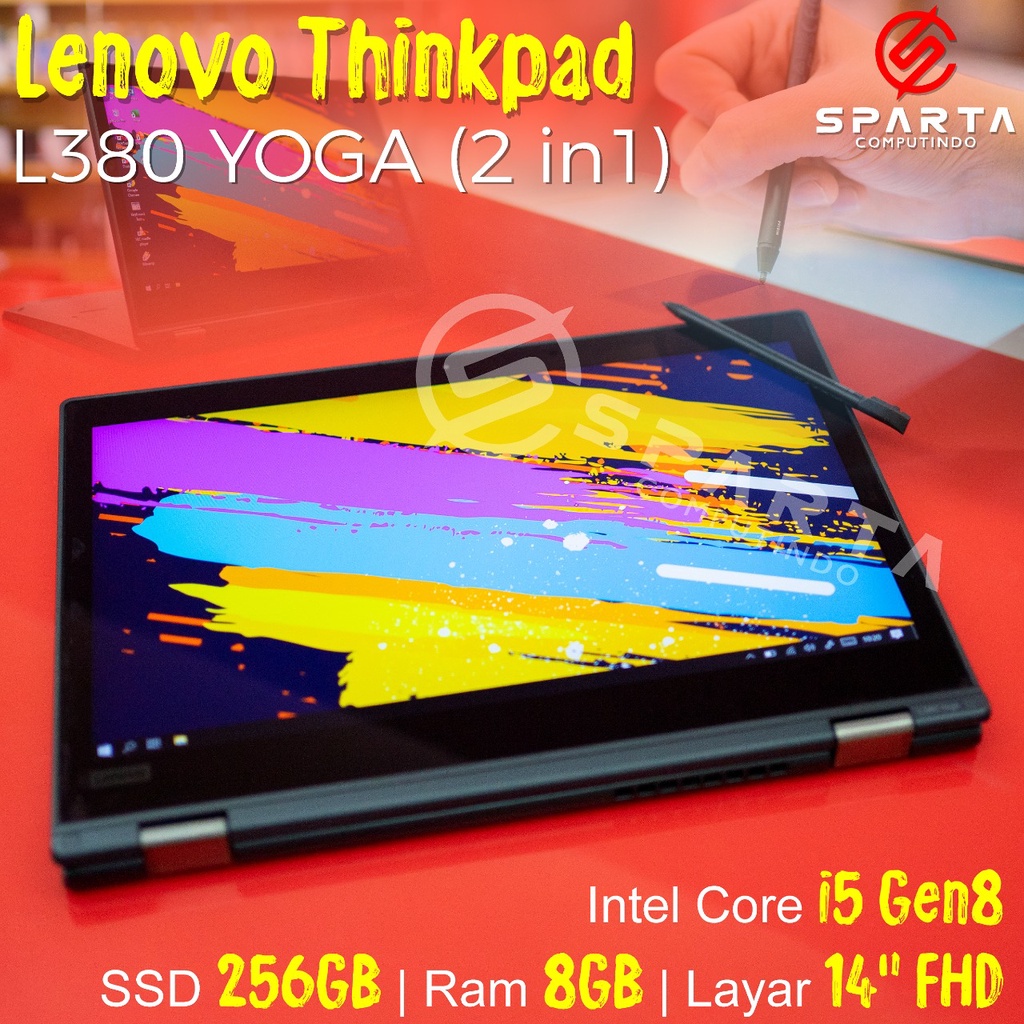 Jual Laptop 2 in 1 Lenovo Thinkpad L380 Yoga Core i5 Gen8 Ram 8GB SSD