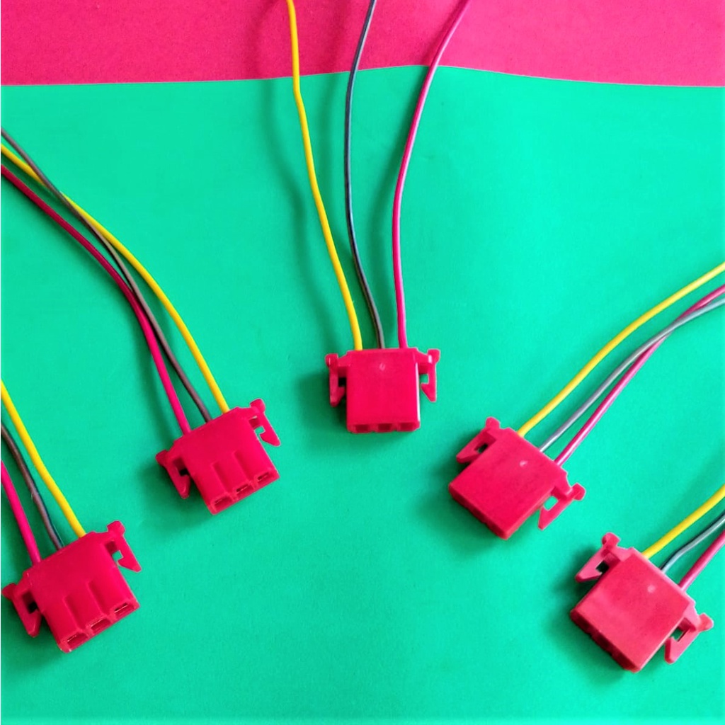Jual Soket socket kabel Tombol 3 Pin Stater, Klakson, Dim, On off, Sen ...