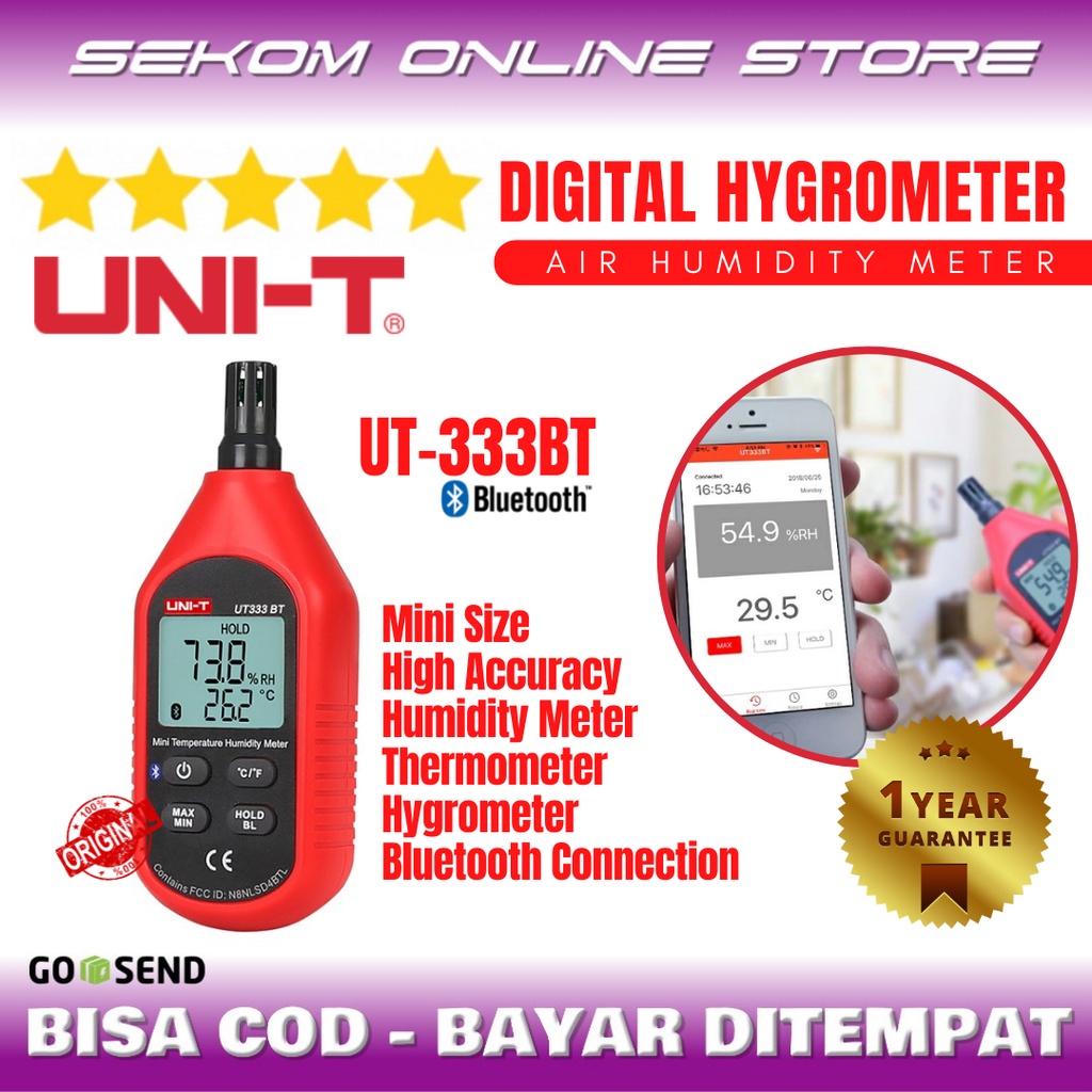 UNI-T UT333BT mini temperature humidity meter