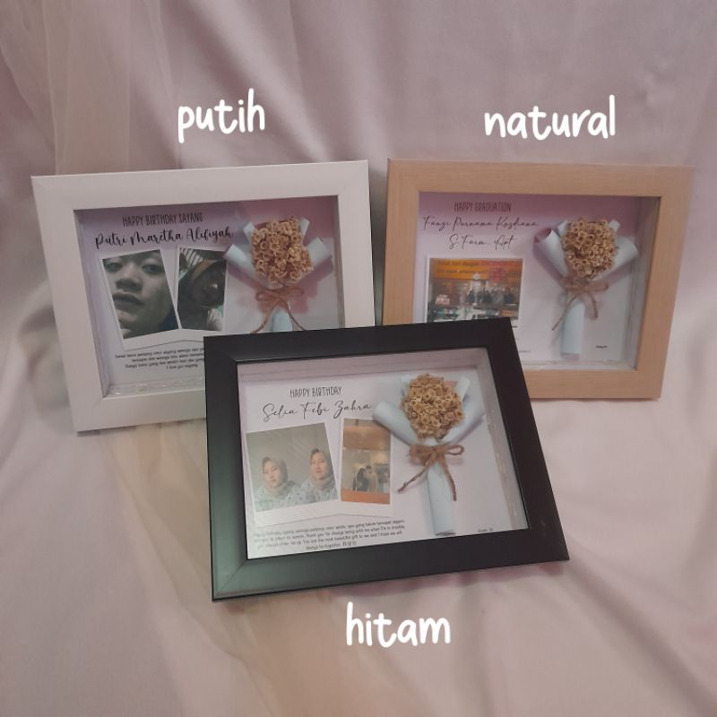Jual FLOWER IN FRAME + LAMPU | BINGKAI 3D | KADO | KADO UNIK | KADO ...
