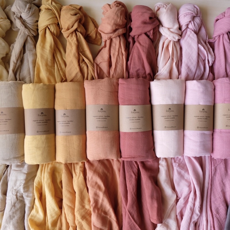 Jual FORYOU MUSLIN SWADDLE - PLAIN COLOURS | BEDONG BAYI | SELIMUT BAYI ...
