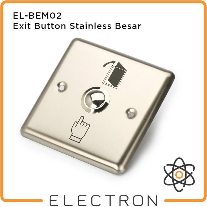 Jual EL-BEM02 Exit Button Stainless Besar Access Control Push Tombol ...