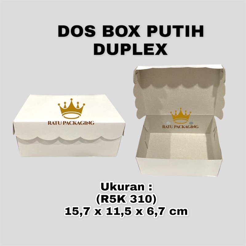 Jual Ratu Dos Duplex Polos Nasi Kue Box Dus Kotak Nasi Kardus Kue