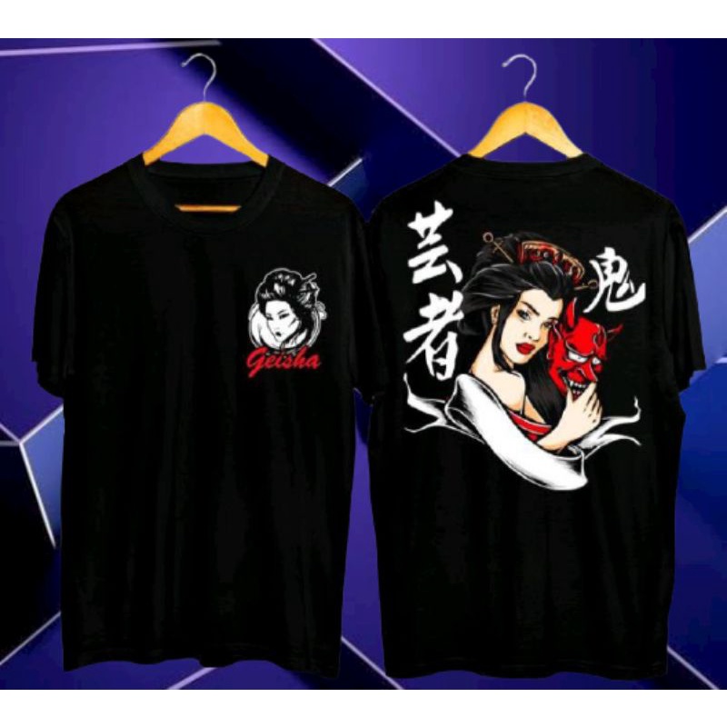 Jual KAOS GEISHA TOPENG / KAOS SAMURAI JEPANG / KAOS MURAH / BISA COD ...