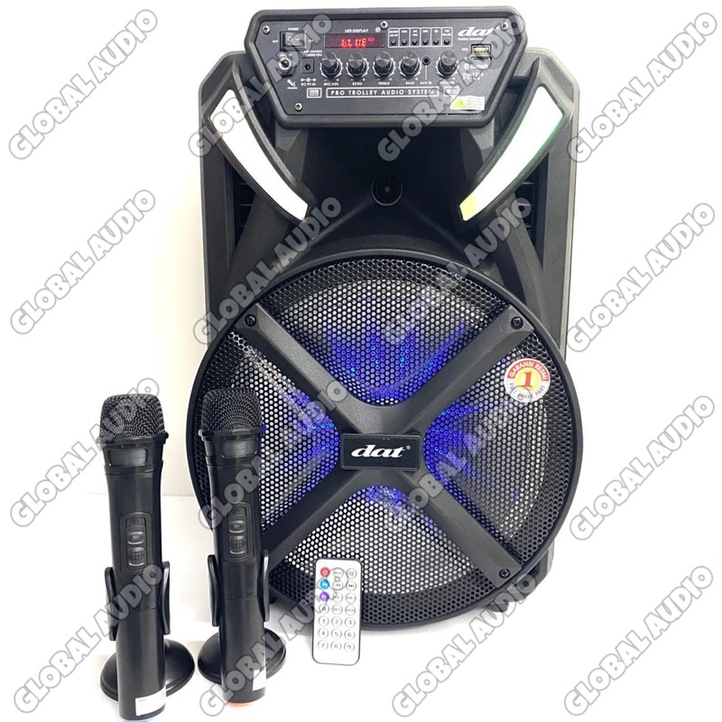 Jual Speaker Portable DAT DT1210FTX2 12inch Original Free 2bh Mic ...