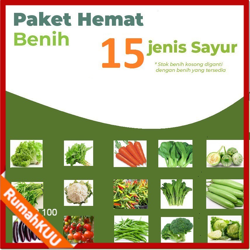 Jual PAKET 15 JENIS BENIH BIBIT SAYURAN HIDROPONIK DAN BERKEBUN ...