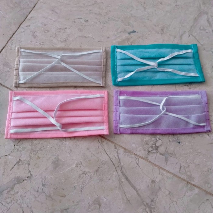 Jual Masker 2 ply Face Disposable Mask /pcs bisa dicuci bukan sensi non ...
