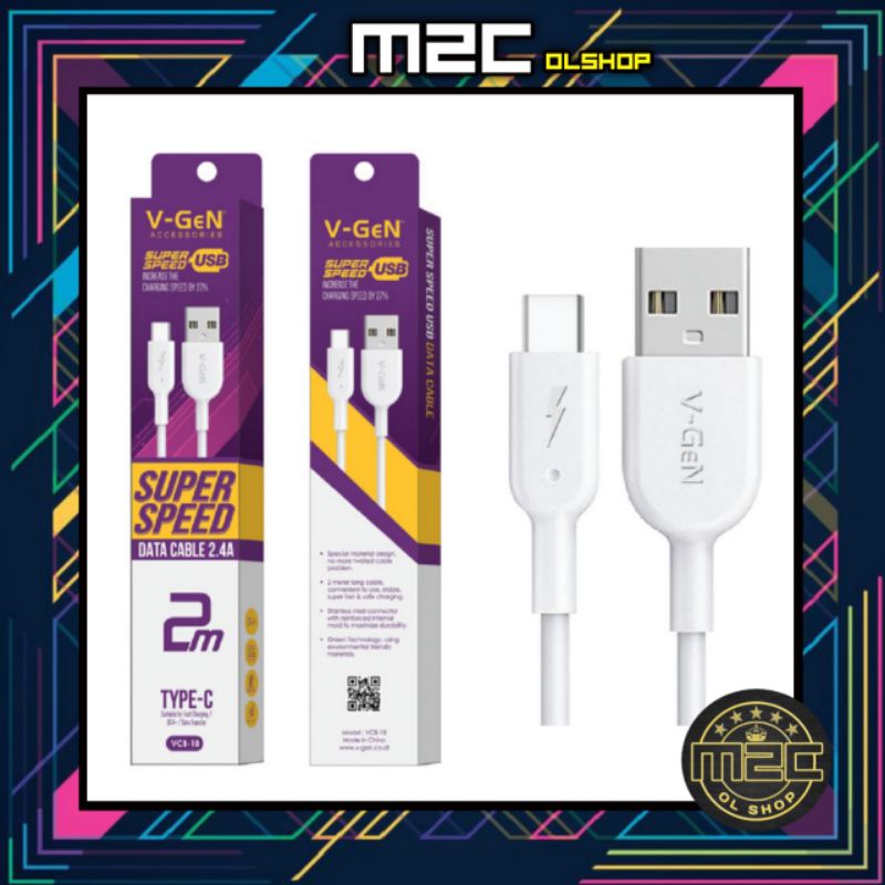 Jual Kabel Data Usb Type C V Gen Vcb Fast Charging Meter Shopee