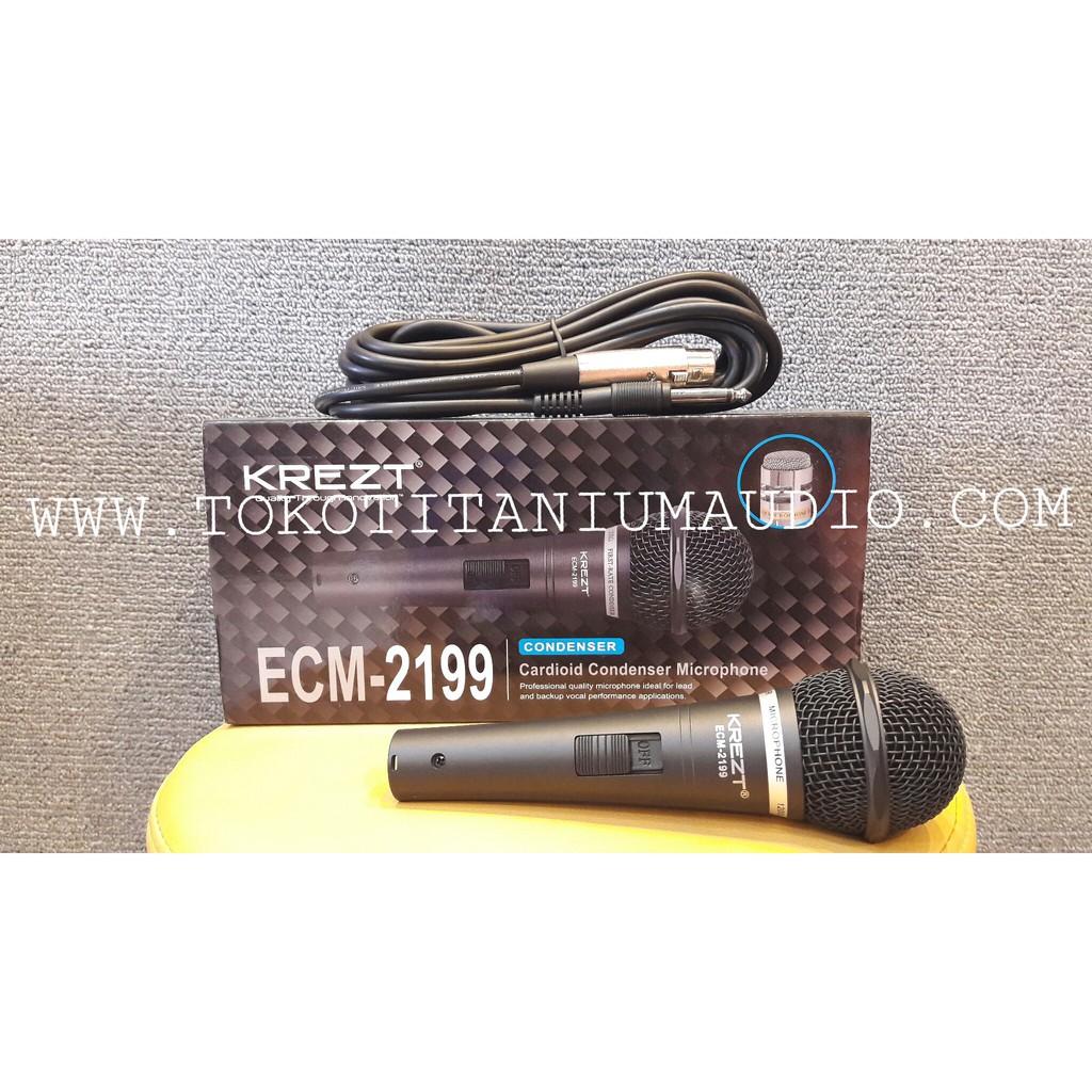 Jual Microphone Mic Kabel Condenser Krezt Ecm Shopee Indonesia