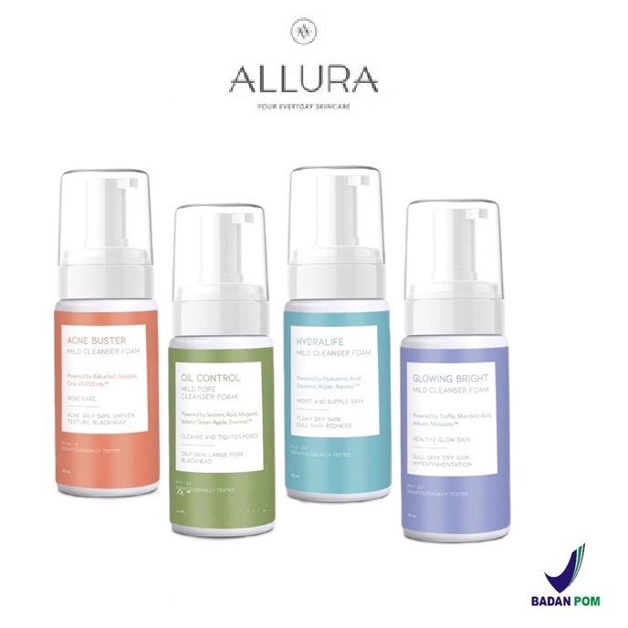 Jual ALLURA Mild Cleanser Foam 100ml Facial Foam Shopee Indonesia