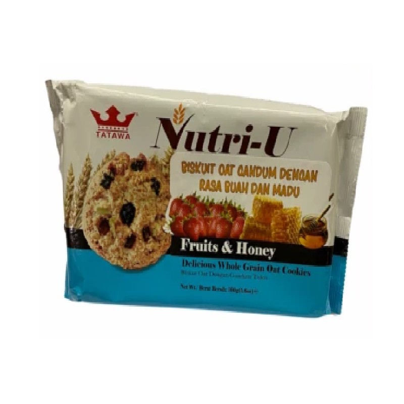 Jual Biskuit Tatawa Nutri U Fruits & Honey Whole Grain Oat Cookies 160