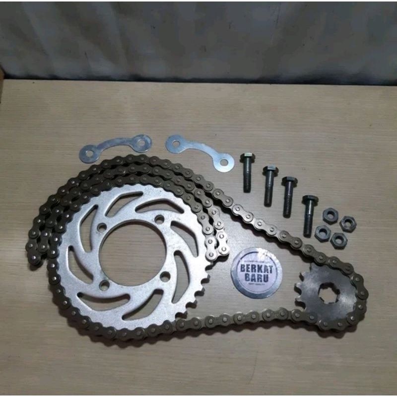Jual Gear Ger Gir Depan Belakang Rantai Set V75 V80 V 75 80 Robot ...
