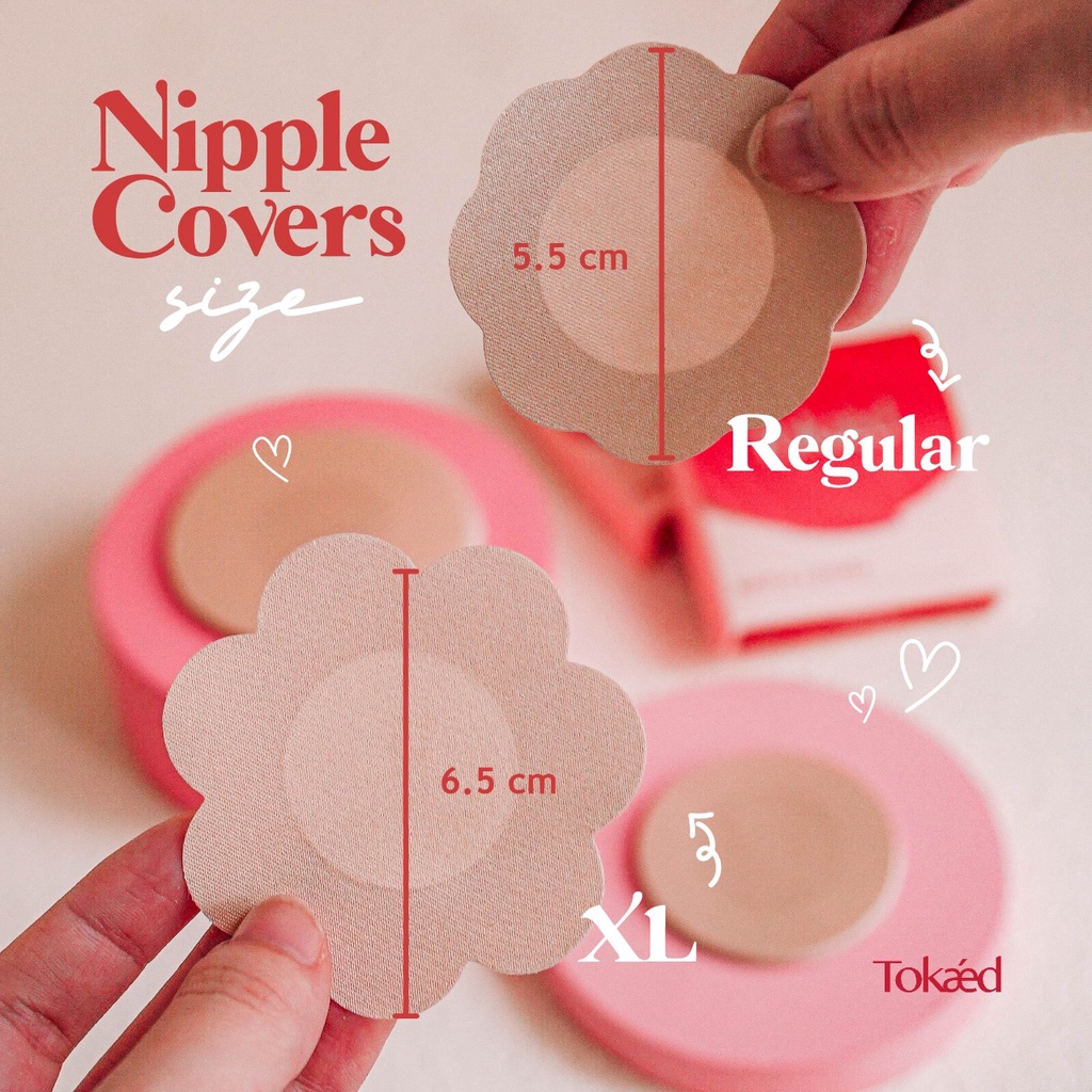 Jual Tokaed Nipple Covers Penutup Puting Pentil Payudara Boobs Pad Sticker Bunga Bulat Bahan