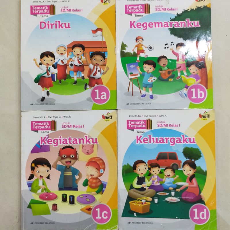 Jual Paket 4 Buku Bekas Original ; Tematik Terpadu Untuk Kelas 1 SD/MI ...