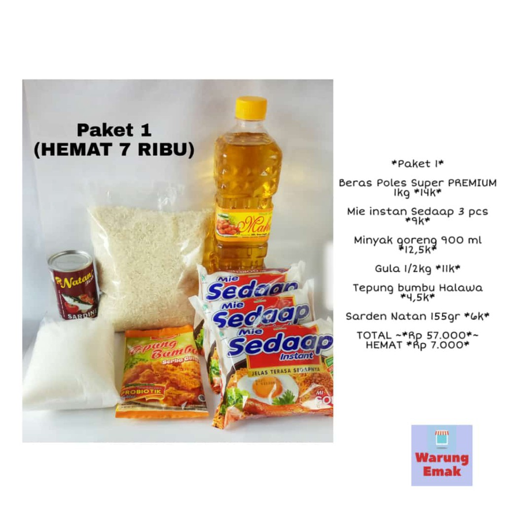 Jual Paket Sembako 50 Ribu Shopee Indonesia 