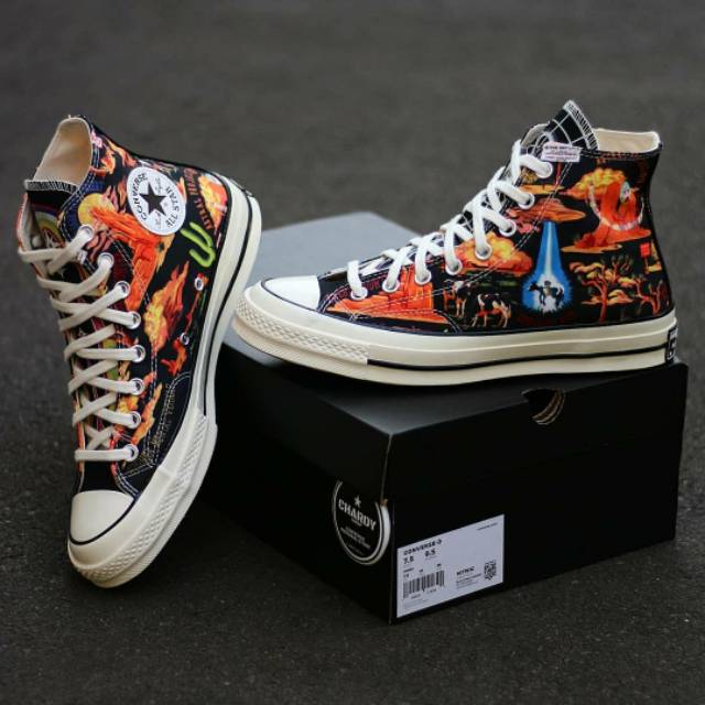 Jual Sepatu Sneakers Pria Converse Chuck High Wild West Energy Multi