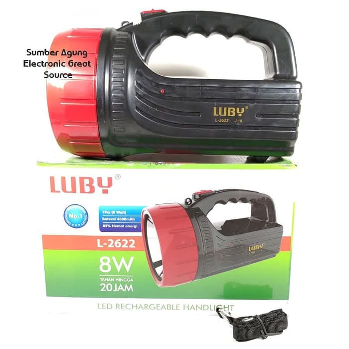 Jual Luby L2622 2622 Jumbo 8W Nyala 20Jam 4000mAh Besar Big Emergency ...
