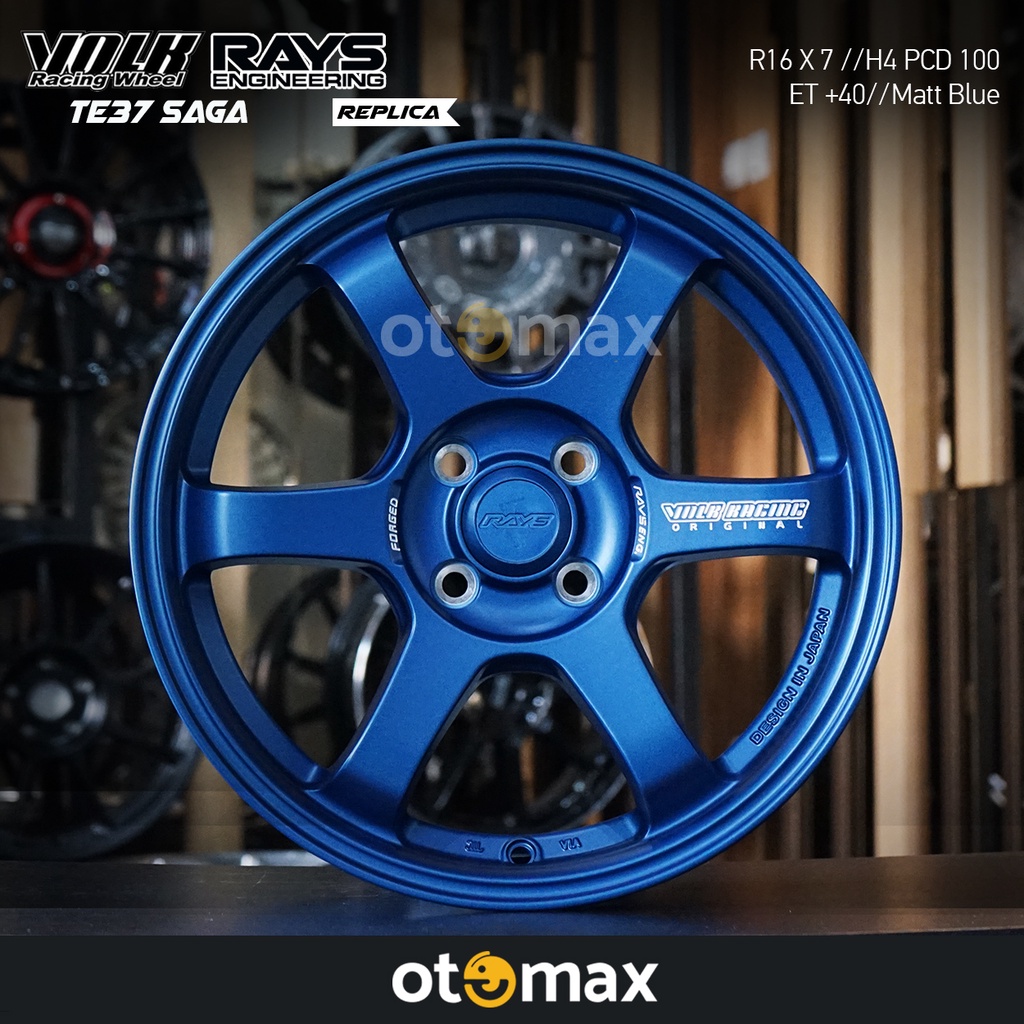 Jual Velg Mobil Volk Rays TE37 Saga Ring 16 Mat Blue | Shopee Indonesia