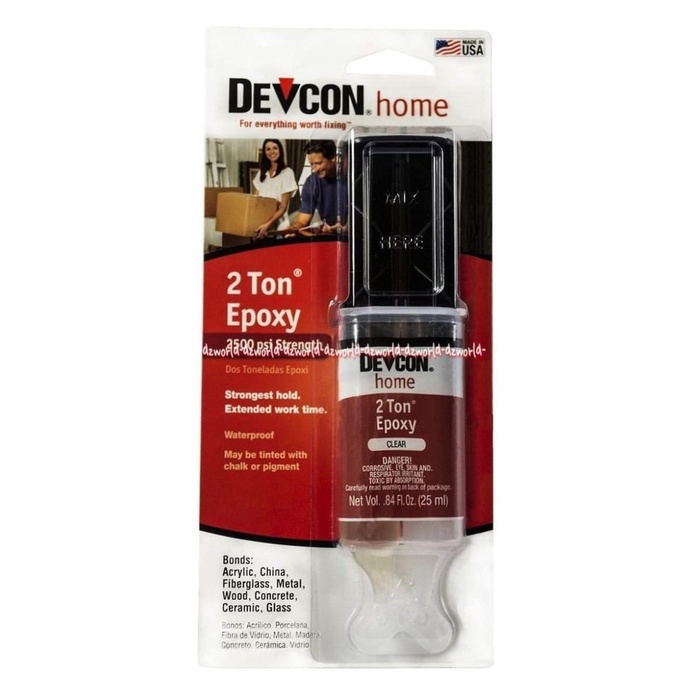 Jual Glue Devcon Home 2 Ton Epoxy Lem Epoxy Bening Tahan Bahan Kimia ...