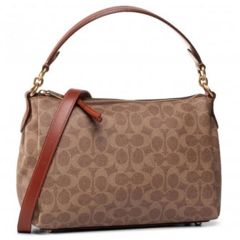 Jual Coach Shay Crossbody In Signature Canvas Tan Rust (93847) Brown