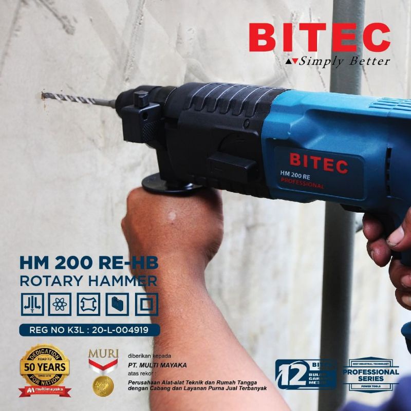 Jual Mesin Rotary Hammer Drill Bitec Hm Re Hb Mesin Bor Bobok Beton Kayu Besi Bitec