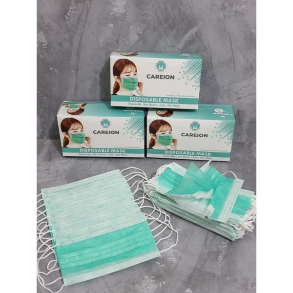 Jual MASKER FACE MASK EARLOOP 3PLY (1BOX ISI 50PCS) / MASKER 3PLY ...