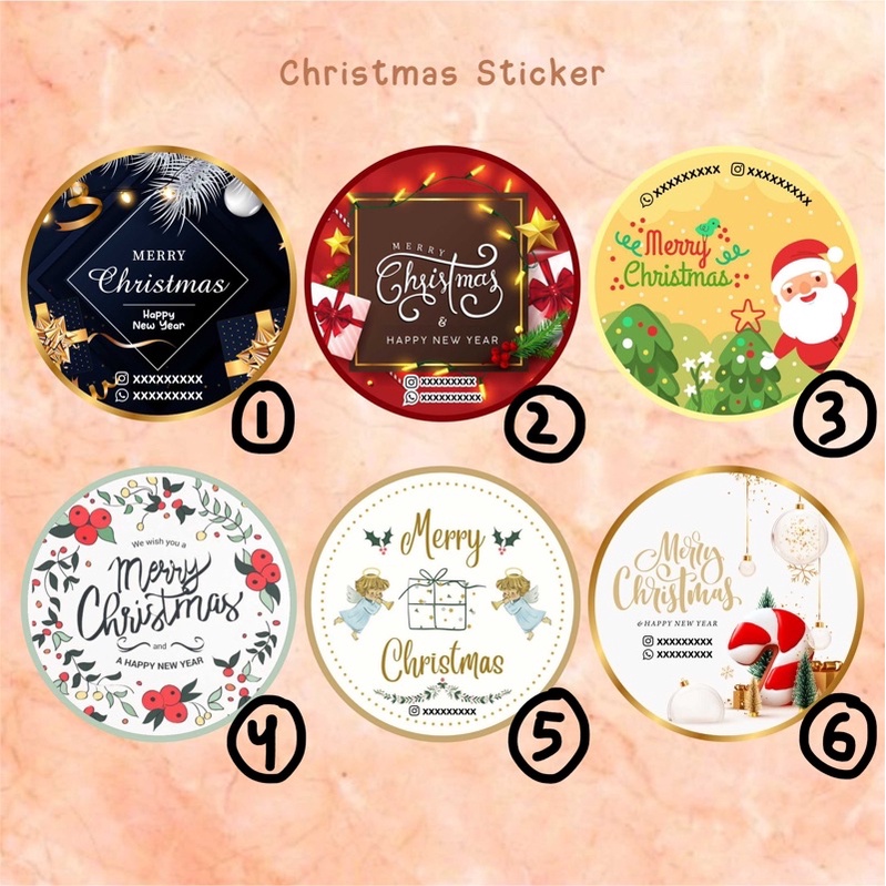 Jual STICKER UCAPAN NATAL CHRISTMAS 024 | Shopee Indonesia