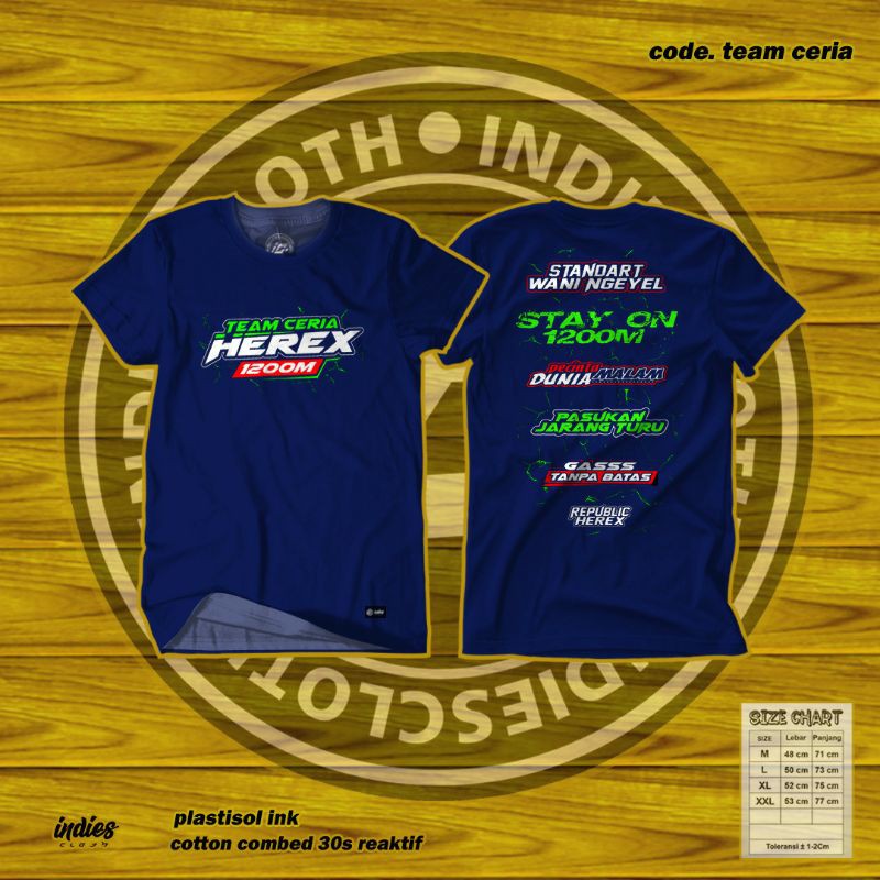 Jual Kaos Team Ceria Herex 1200M | Kaos Racing | Kaos Herex Ceria ...