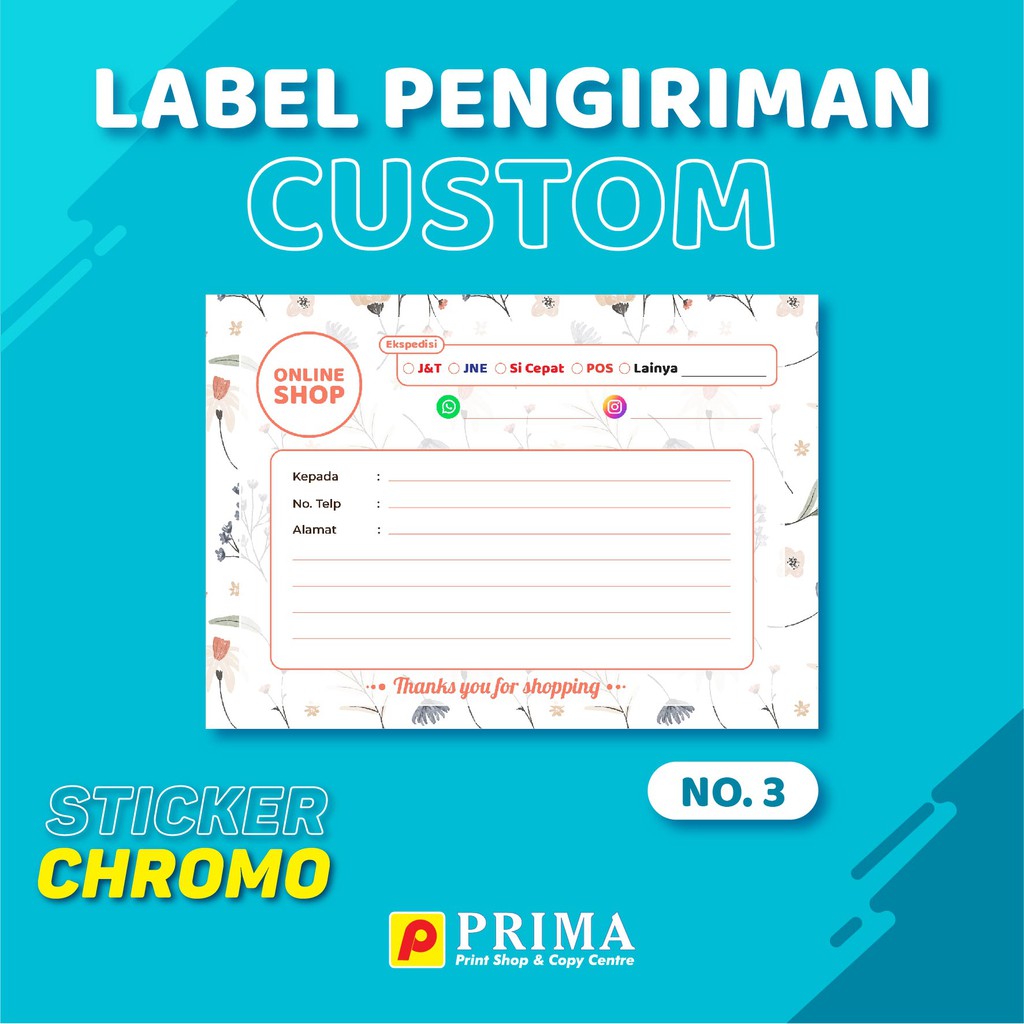 Jual Cetak Label pengirimian - Bisa Custom ( 14.8x10.5 cm ) | Shopee ...