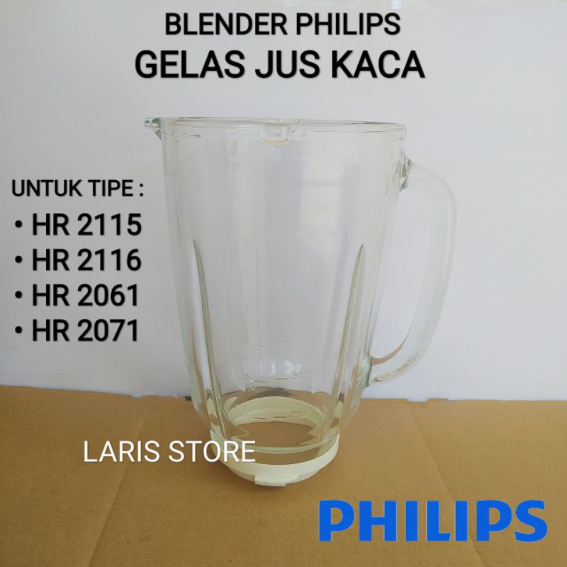 Jual Gelas Tabung Jus Kaca Blender Philips HR 2115 HR 2116 HR 2061 HR 2071 Shopee Indonesia