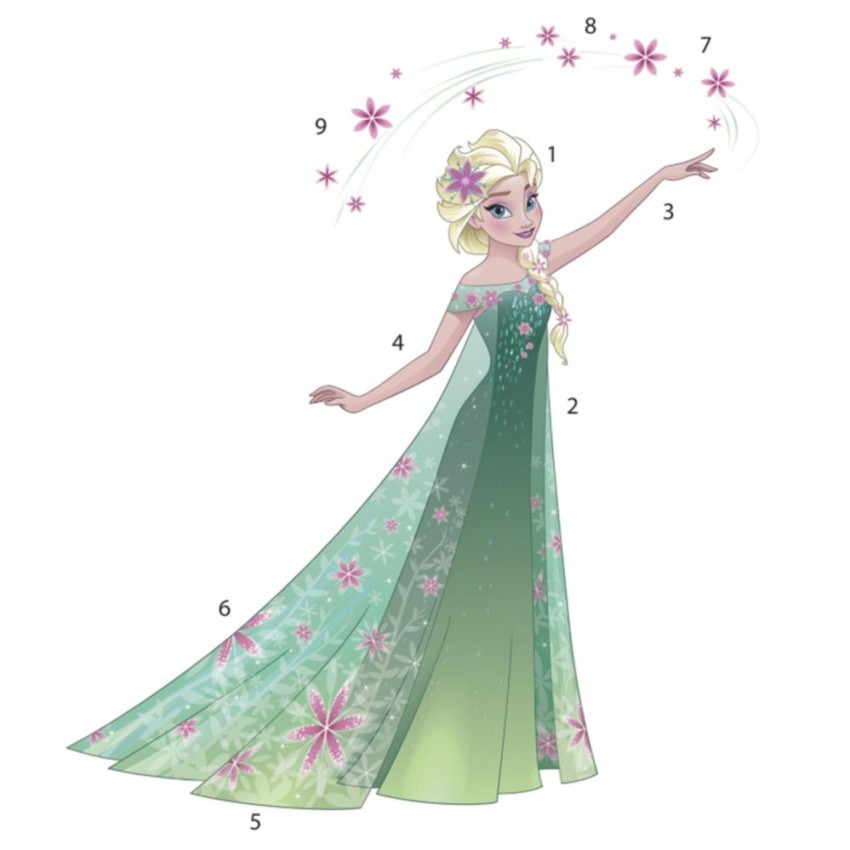 Jual Frozen Fever Elsa Peel And Stick Giant Wall Decals | Shopee Indonesia