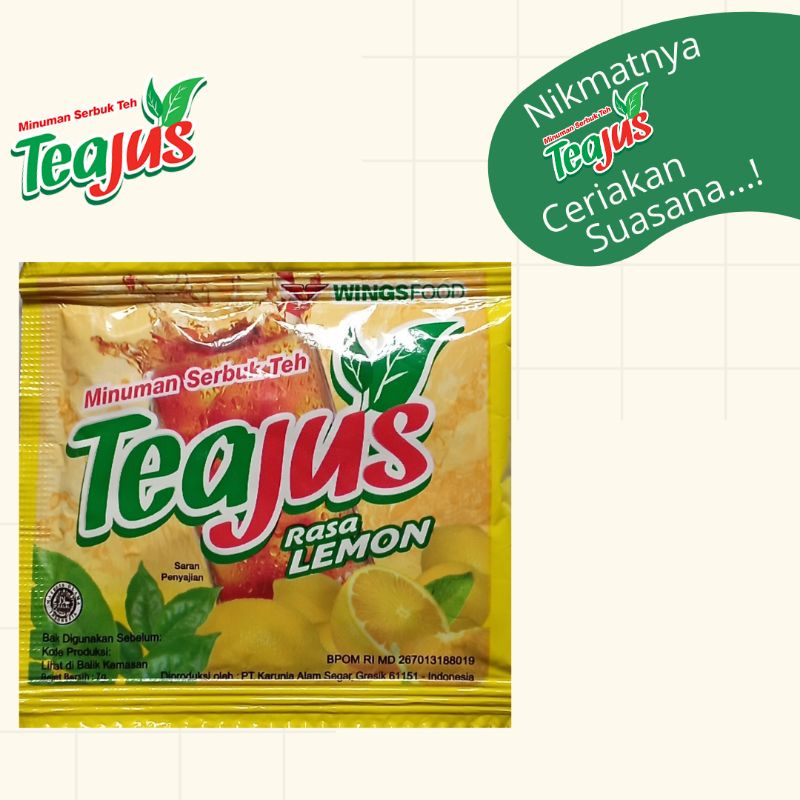 Jual Tea Jus Rasa Lemon dan Gula Batu 7g | Shopee Indonesia