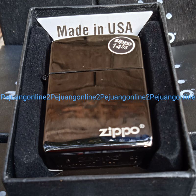 Jual Zippo Original Classic Black Ice Shopee Indonesia