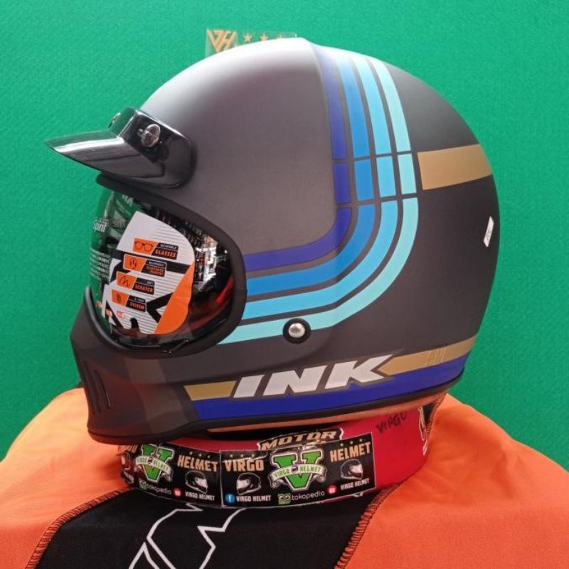 Jual HELM INK ORIGINAL INK TROOPER SOLID BLACK DOF/ MOTIF ORIGINAL INK ...