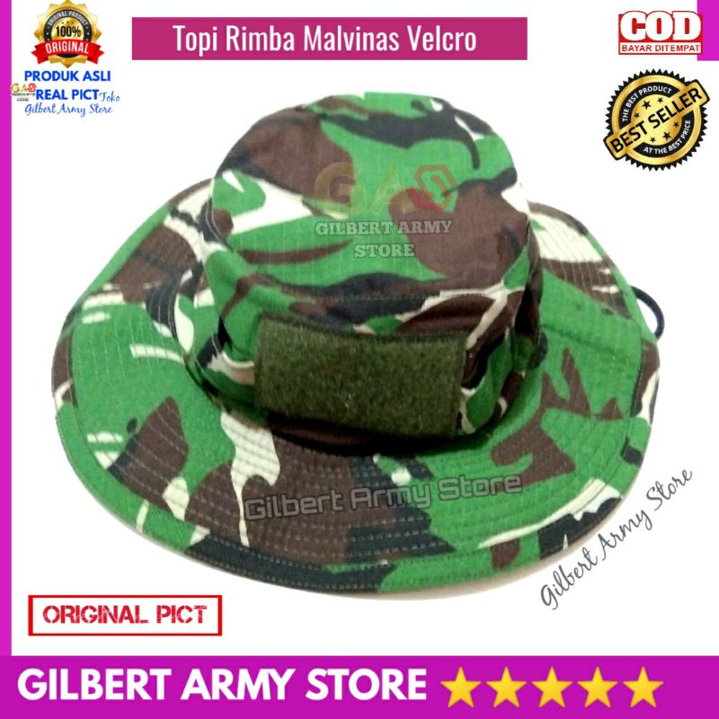 Jual GILBERT ARMY STORE Topi rimba loreng Malvinas Tni variasi Hitam ...