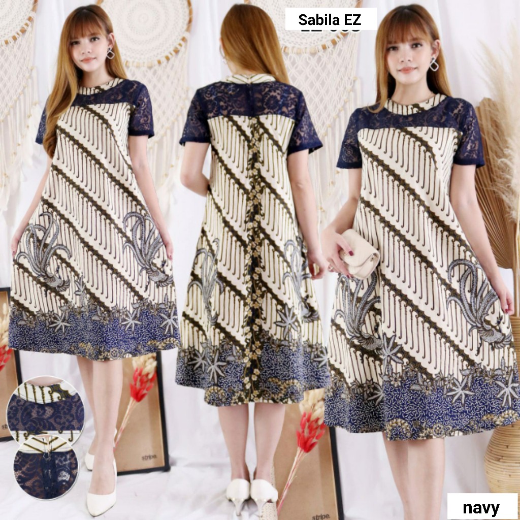 midi dress batik