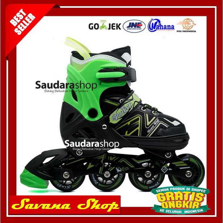Jual POWER KING SEPATURODA INLINE RODA FULL KARET HIJAU \U002F SEPATU ...