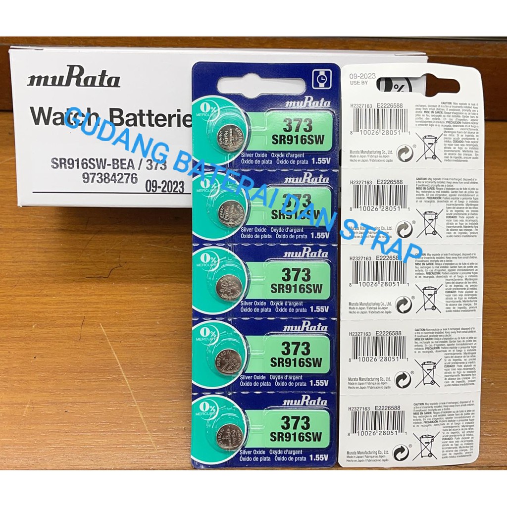 Jual Baterai Battery Original Murata SR 916 SW SR916SW 373 | Shopee ...