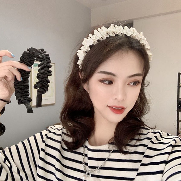 Jual bando kain renda lace fabric hair band jba048(4D4) | Shopee Indonesia