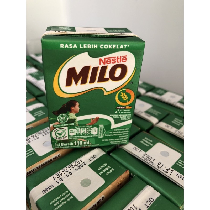 Jual Nestle Milo Activgo Rtd Susu Cair Uht Cokelat Mini 110ml Shopee