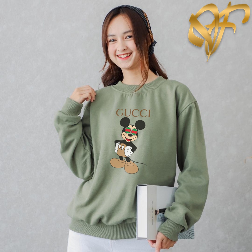 Disney Mickey 28 Flocking Sweater Wanita