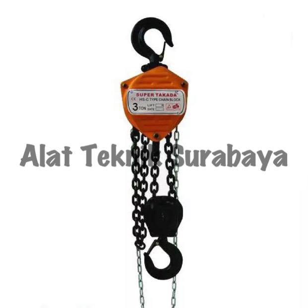 Jual CHAIN BLOCK SUPER TAKADA 3 T TON X 10 M METER RANTAI TARIK HOIST ...